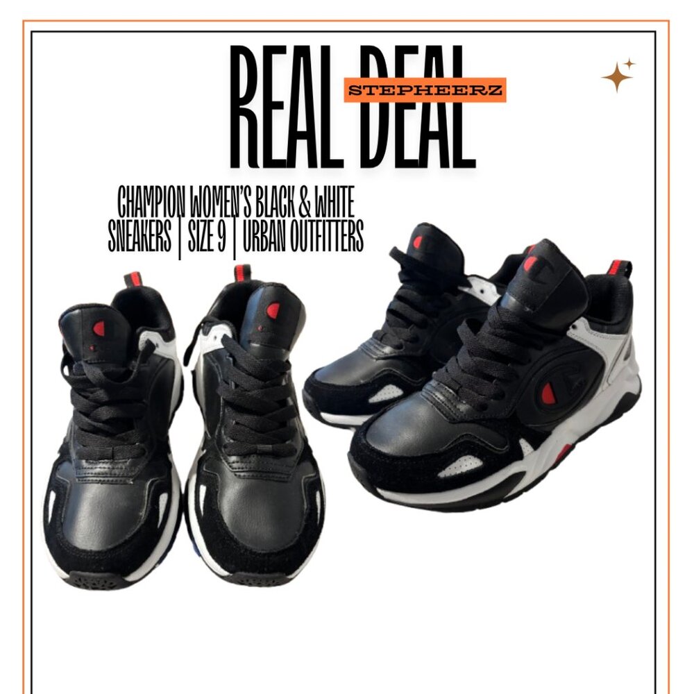 Champion Women’s Black & White Sneakers Size 9